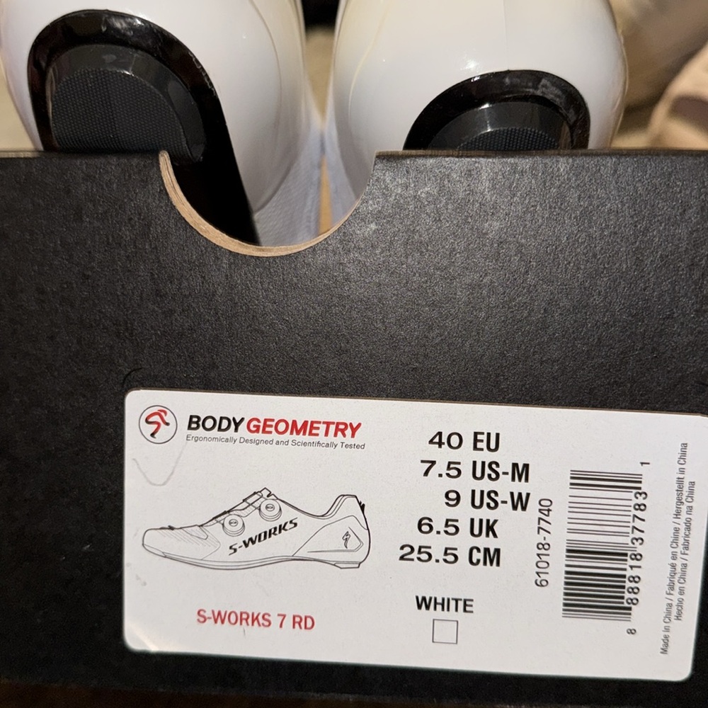🔥NEW SPECIALIZED S-Works 7 Road Women Cycling Shoes WHITE - Picture 7 of 11